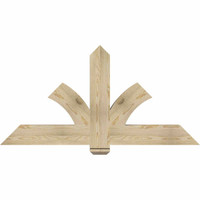 60"W x 30"H x 04"D x 6"F, 12/12 Pitch, Redmond Rough Sawn Timber Gable Bracket, Douglas Fir