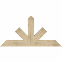60"W x 30"H x 04"D x 6"F, 12/12 Pitch, Saratoga Rough Sawn Timber Gable Bracket, Douglas Fir