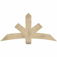 60"W x 30"H x 06"D x 6"F, 12/12 Pitch, Alberta Rough Sawn Timber Gable Bracket, Douglas Fir