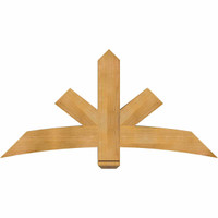 60"W x 30"H x 06"D x 6"F, 12/12 Pitch, Alberta Rough Sawn Timber Gable Bracket, Western Red Cedar