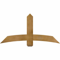 60"W x 30"H x 06"D x 6"F, 12/12 Pitch, Bellingham Rough Sawn Timber Gable Bracket, Western Red Cedar