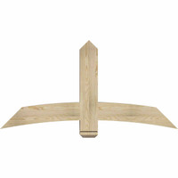60"W x 30"H x 06"D x 6"F, 12/12 Pitch, Bellingham Rough Sawn Timber Gable Bracket, Douglas Fir