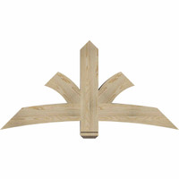 60"W x 30"H x 06"D x 6"F, 12/12 Pitch, Davenport Rough Sawn Timber Gable Bracket, Douglas Fir