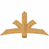 60"W x 30"H x 06"D x 6"F, 12/12 Pitch, Davenport Rough Sawn Timber Gable Bracket, Western Red Cedar
