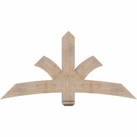 60"W x 30"H x 5 1/2"D x 5 1/2"F, 12/12 Pitch, Davenport Smooth Timber Gable Bracket, Douglas Fir