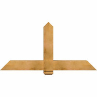 60"W x 30"H x 06"D x 6"F, 12/12 Pitch, Eugene Rough Sawn Timber Gable Bracket, Western Red Cedar