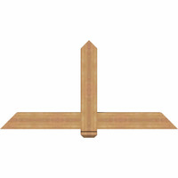 60"W x 30"H x 5 1/2"D x 5 1/2"F, 12/12 Pitch, Eugene Smooth Timber Gable Bracket, Western Red Cedar