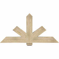 60"W x 30"H x 06"D x 6"F, 12/12 Pitch, Kennewick Rough Sawn Timber Gable Bracket, Douglas Fir