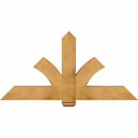 60"W x 30"H x 06"D x 6"F, 12/12 Pitch, Redmond Rough Sawn Timber Gable Bracket, Western Red Cedar