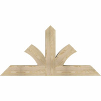 60"W x 30"H x 06"D x 6"F, 12/12 Pitch, Richland Rough Sawn Timber Gable Bracket, Douglas Fir