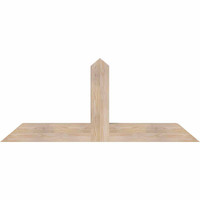 60"W x 25"H x 5 1/2"D x 5 1/2"F, 10/12 Pitch, Portland Smooth Timber Gable Bracket, Douglas Fir