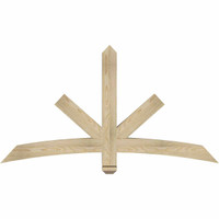 60"W x 32"H x 04"D x 4"F, 13/12 Pitch, Alberta Rough Sawn Timber Gable Bracket, Douglas Fir