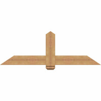 60"W x 20"H x 3 1/2"D x 5 1/2"F, 08/12 Pitch, Eugene Smooth Timber Gable Bracket, Western Red Cedar