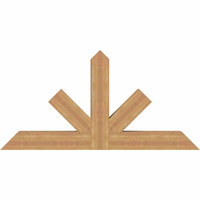 60"W x 30"H x 5 1/2"D x 5 1/2"F, 12/12 Pitch, Saratoga Smooth Timber Gable Bracket, Western Red Cedar