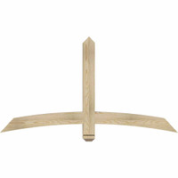 60"W x 32"H x 04"D x 4"F, 13/12 Pitch, Bellingham Rough Sawn Timber Gable Bracket, Douglas Fir