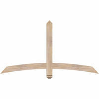 60"W x 32"H x 3 1/2"D x 3 1/2"F, 13/12 Pitch, Bellingham Smooth Timber Gable Bracket, Douglas Fir