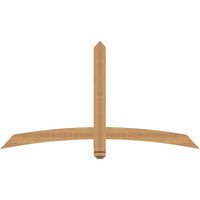 60"W x 32"H x 3 1/2"D x 3 1/2"F, 13/12 Pitch, Bellingham Smooth Timber Gable Bracket, Western Red Cedar
