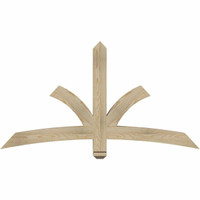 60"W x 32"H x 04"D x 4"F, 13/12 Pitch, Davenport Rough Sawn Timber Gable Bracket, Douglas Fir