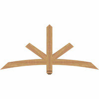 60"W x 27"H x 3 1/2"D x 3 1/2"F, 11/12 Pitch, Alberta Smooth Timber Gable Bracket, Western Red Cedar