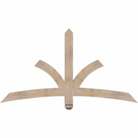 60"W x 32"H x 3 1/2"D x 3 1/2"F, 13/12 Pitch, Davenport Smooth Timber Gable Bracket, Douglas Fir