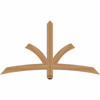 60"W x 32"H x 3 1/2"D x 3 1/2"F, 13/12 Pitch, Davenport Smooth Timber Gable Bracket, Western Red Cedar