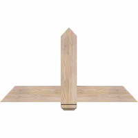 48"W x 26"H x 3 1/2"D x 5 1/2"F, 13/12 Pitch, Eugene Smooth Timber Gable Bracket, Douglas Fir