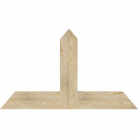 48"W x 28"H x 04"D x 6"F, 14/12 Pitch, Portland Rough Sawn Timber Gable Bracket, Douglas Fir