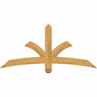 60"W x 27"H x 04"D x 4"F, 11/12 Pitch, Davenport Rough Sawn Timber Gable Bracket, Western Red Cedar