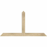 60"W x 32"H x 04"D x 4"F, 13/12 Pitch, Portland Rough Sawn Timber Gable Bracket, Douglas Fir
