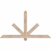 60"W x 32"H x 3 1/2"D x 3 1/2"F, 13/12 Pitch, Kennewick Smooth Timber Gable Bracket, Douglas Fir
