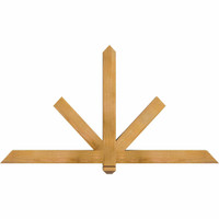 60"W x 32"H x 3 1/2"D x 3 1/2"F, 13/12 Pitch, Kennewick Smooth Timber Gable Bracket, Western Red Cedar
