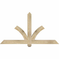 60"W x 32"H x 04"D x 4"F, 13/12 Pitch, Redmond Rough Sawn Timber Gable Bracket, Douglas Fir