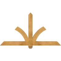 60"W x 32"H x 04"D x 4"F, 13/12 Pitch, Redmond Rough Sawn Timber Gable Bracket, Western Red Cedar