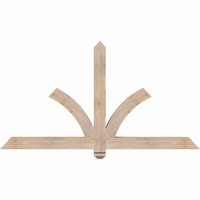 60"W x 32"H x 3 1/2"D x 3 1/2"F, 13/12 Pitch, Redmond Smooth Timber Gable Bracket, Douglas Fir
