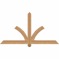 60"W x 32"H x 3 1/2"D x 3 1/2"F, 13/12 Pitch, Redmond Smooth Timber Gable Bracket, Western Red Cedar