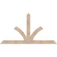60"W x 32"H x 3 1/2"D x 3 1/2"F, 13/12 Pitch, Richland Smooth Timber Gable Bracket, Douglas Fir