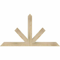 60"W x 32"H x 04"D x 4"F, 13/12 Pitch, Saratoga Rough Sawn Timber Gable Bracket, Douglas Fir
