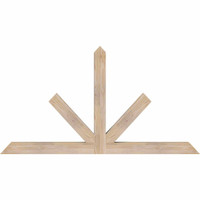 60"W x 32"H x 3 1/2"D x 3 1/2"F, 13/12 Pitch, Saratoga Smooth Timber Gable Bracket, Douglas Fir