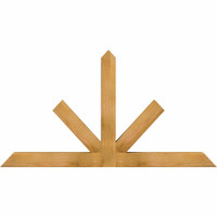 60"W x 32"H x 04"D x 4"F, 13/12 Pitch, Saratoga Rough Sawn Timber Gable Bracket, Western Red Cedar