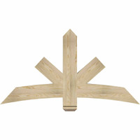 60"W x 32"H x 04"D x 6"F, 13/12 Pitch, Alberta Rough Sawn Timber Gable Bracket, Douglas Fir