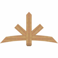 60"W x 32"H x 3 1/2"D x 5 1/2"F, 13/12 Pitch, Alberta Smooth Timber Gable Bracket, Western Red Cedar
