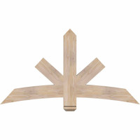 60"W x 32"H x 3 1/2"D x 5 1/2"F, 13/12 Pitch, Alberta Smooth Timber Gable Bracket, Douglas Fir