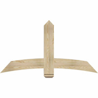 60"W x 32"H x 04"D x 6"F, 13/12 Pitch, Bellingham Rough Sawn Timber Gable Bracket, Douglas Fir