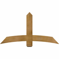 60"W x 32"H x 04"D x 6"F, 13/12 Pitch, Bellingham Rough Sawn Timber Gable Bracket, Western Red Cedar