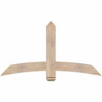 60"W x 32"H x 3 1/2"D x 5 1/2"F, 13/12 Pitch, Bellingham Smooth Timber Gable Bracket, Douglas Fir