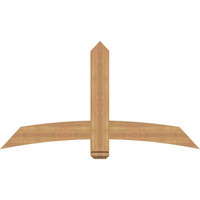 60"W x 32"H x 3 1/2"D x 5 1/2"F, 13/12 Pitch, Bellingham Smooth Timber Gable Bracket, Western Red Cedar