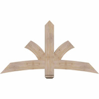 60"W x 32"H x 3 1/2"D x 5 1/2"F, 13/12 Pitch, Davenport Smooth Timber Gable Bracket, Douglas Fir