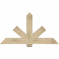 60"W x 32"H x 04"D x 6"F, 13/12 Pitch, Kennewick Rough Sawn Timber Gable Bracket, Douglas Fir