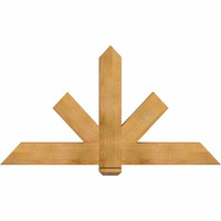 60"W x 32"H x 04"D x 6"F, 13/12 Pitch, Kennewick Rough Sawn Timber Gable Bracket, Western Red Cedar