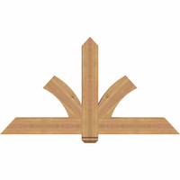 60"W x 32"H x 3 1/2"D x 5 1/2"F, 13/12 Pitch, Redmond Smooth Timber Gable Bracket, Western Red Cedar